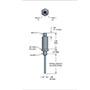 810 Series Compact Temperature Transmitter, L/H ºF Temperature Range, 4-20 mA Output, 1/4 NPT Process Connection, M12 x 1 (4-Pin), 3.0 in Stem, 6 mm Diameter